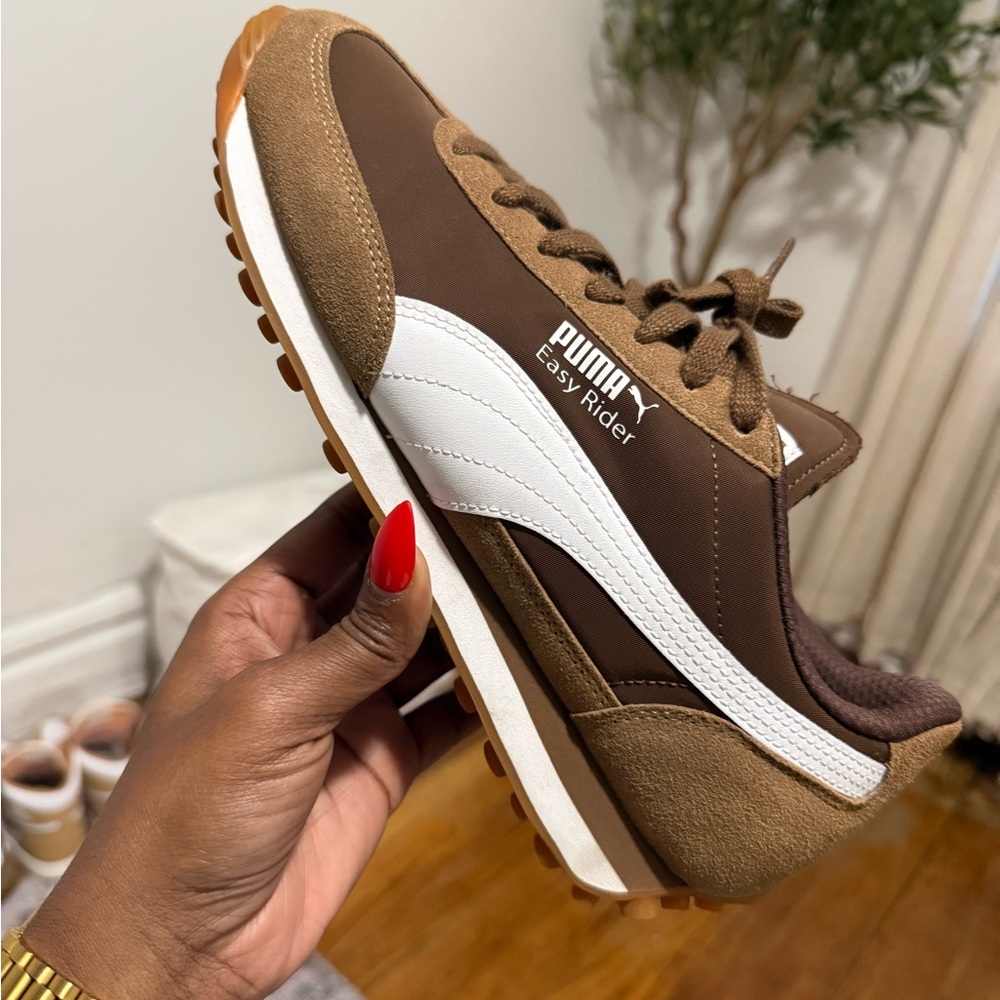 Puma Easy Rider Women's Brown and White Sneakers